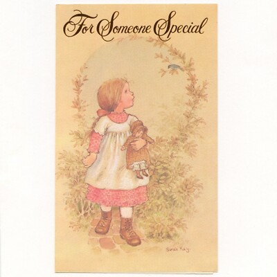 Cute Vintage GET WELL Card FOR SOMEONE SPECIAL, Little Girl Doll by Sarah Kay + 