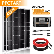 400W Watt Solar Panel Kit 12V Mono Solar Panels RV Marine Home Camping Off Grid