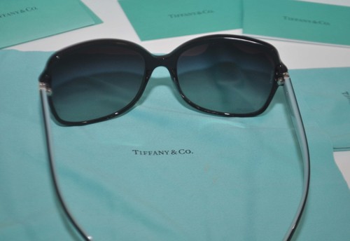 Tiffany & Co. Black / Blue Sunglasses TF4085-H 8001/3C 58-17-135 3N NEW in Box - Picture 4 of 6