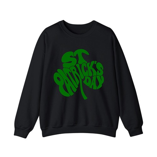 St Patrick's Day Casual Shamrock Lucky Gym Shirt Women Long Sleeve Sweatshirt - Picture 12 of 30