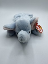 Ty Beanie Baby - PEANUT THE ELEPHANT LIGHT BLUE 8" MWMT's