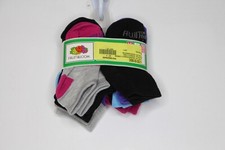 Girl's Fruit Of The Loom 10 Pack Casual Ankle Socks Small 6-10.5 