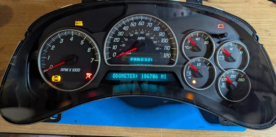 GMC Envoy 2002-2005 cuadro de instrumentos velocímetro reman reconstruido sin dic Foto 2 de 3