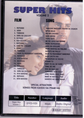 super hits vol [Dvd] song dvd refugee, Josh,Bichhoo,kya kehna