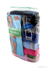 FRUIT of LOOM 6-pk Size 9 2X Cotton Blend Multi-Colors Women's Stretch Bikinis