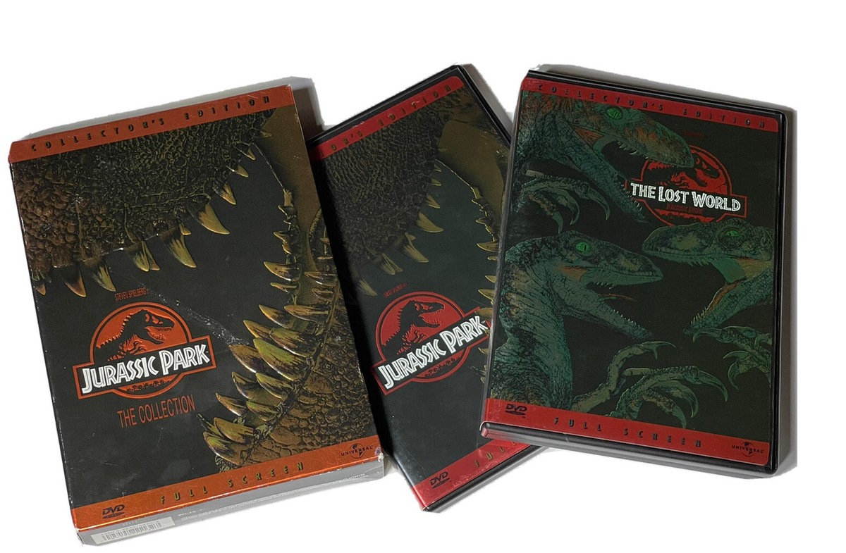 Jurassic Park + The Lost World (DVD, 2000, 2-Disc Set) Complete W