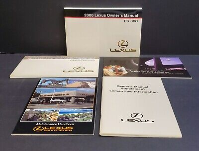 2000 Lexus ES 300 Owners Manual Handbook, Lexus Owners Manual With Case. #LX-12 | eBay