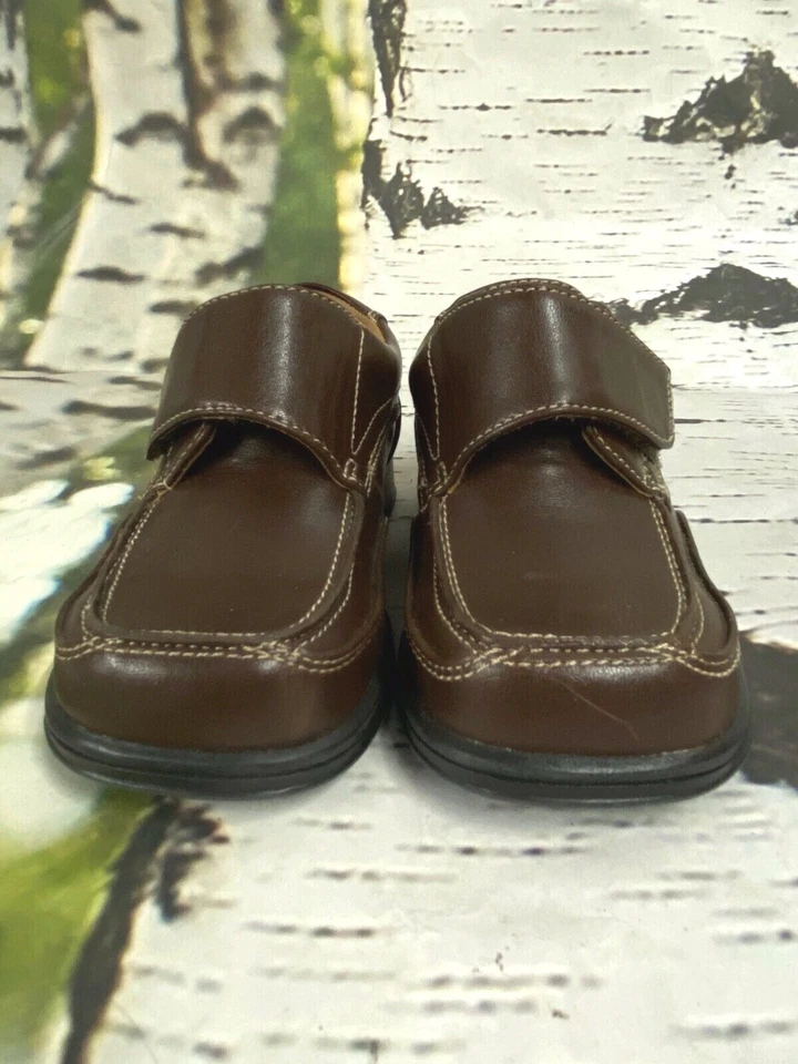 Zapatos informales Smart Fit para niños pequeños talla 7,5 W cuero marrón estilo 52248 Foto 3 de 4