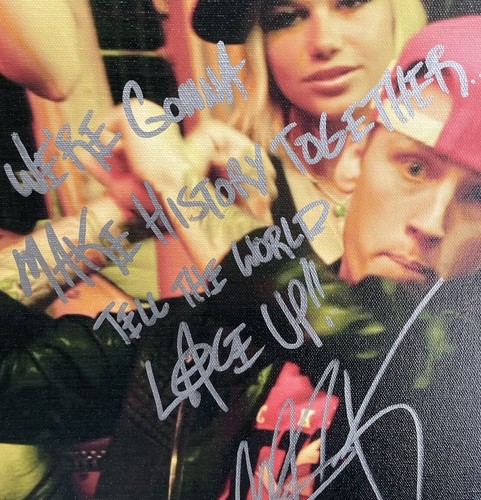 Machine Gun Kelly MGK Signed Autographed 12x12 Canvas Lace Up Psa/Dna Coa - Picture 2 of 5