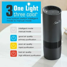 USB Car Air Purifier HEPA Portable Mini Home Room Freshener~
