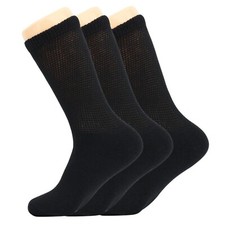 Diabetic Crew Socks for Men and Women with Non Binding Top Full Cushion 3 PAIRS