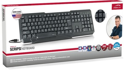 NEW SPEEDLINK SCRIPSI KEYBOARD, BLACK - US LAYOUT 