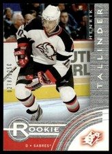 2001-02 SPx Rookie Redemption Exchange Henrik Tallinder 0278/1250 Buffalo Sabres