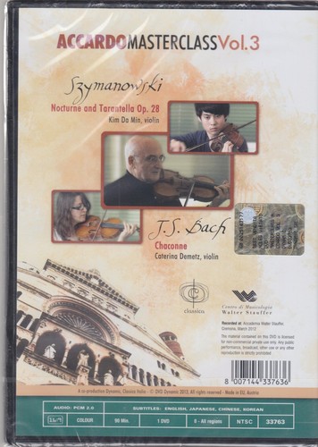 Salvatore Accardo: Masterclass in Cremona, Vol. 3 (DVD, 2014) - SEALED - Picture 2 of 2