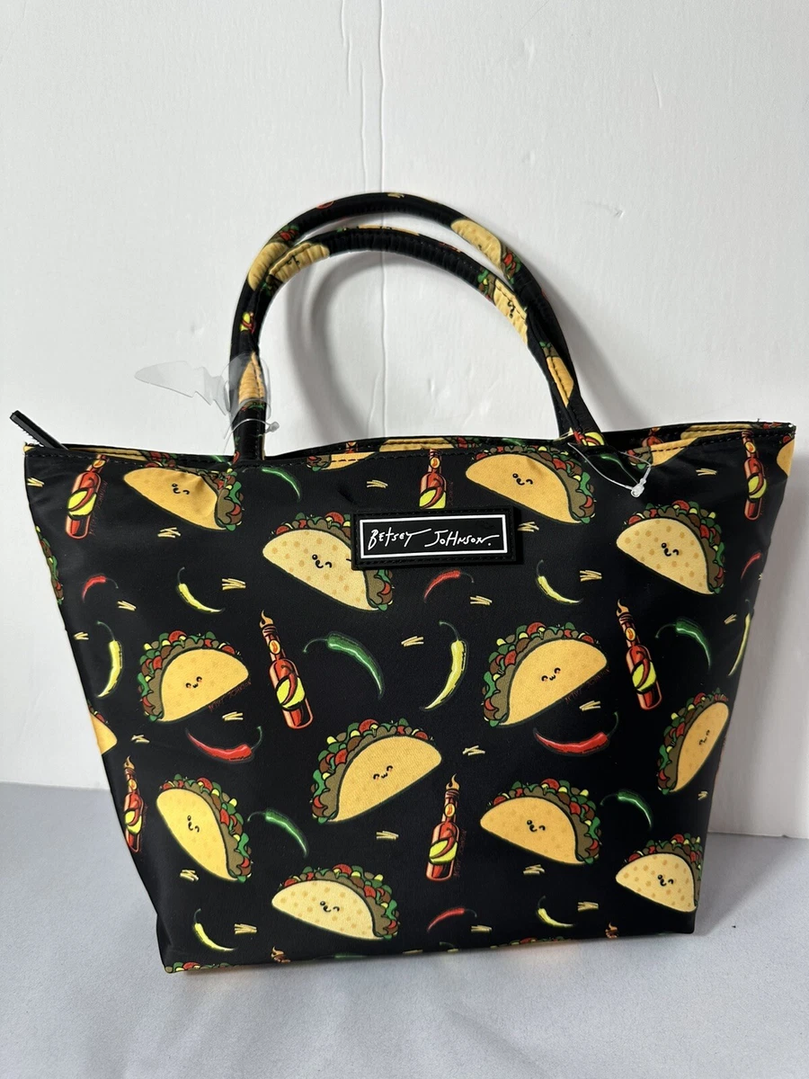 Betsey Johnson Lunch Tote Tacos Hot Sauce Insulated Bag NWT Cool Teacher