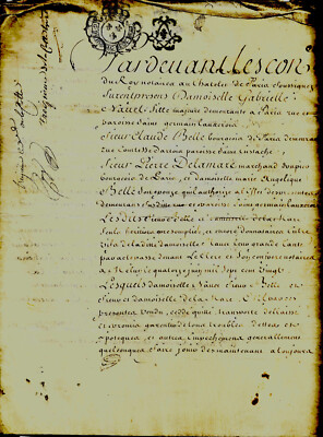 1723 sale house in Melun, BEAUTIFUL DELAMARE bg from Paris tide seller and draper