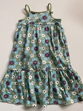 Baby Gap Girl's Tiered Dress Floral Lined Sleeveless Green Blue Size 5 NWT