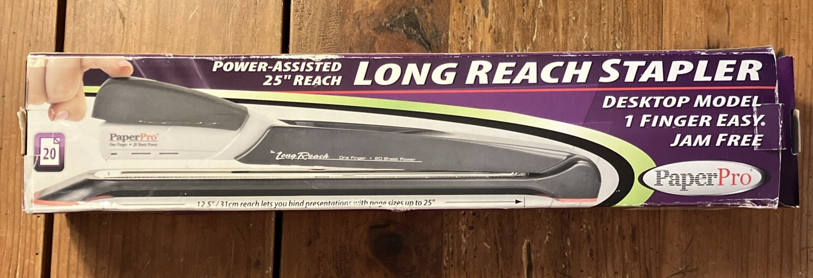 PaperPro Long Reach Stapler 20-Sheet Capacity Model 1600 by Accentra-image