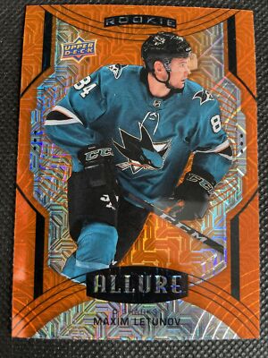 MAXIM LETUNOV RC ORANGE SLICE MOJO REFRACTOR 2020-21 UPPER DECK ALLURE NO. 102