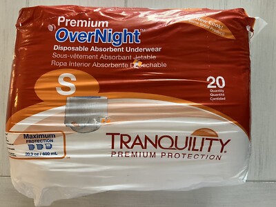 Tranquility Premium OverNight Absorbent Underwear Small 22''-36'' -20/Pack