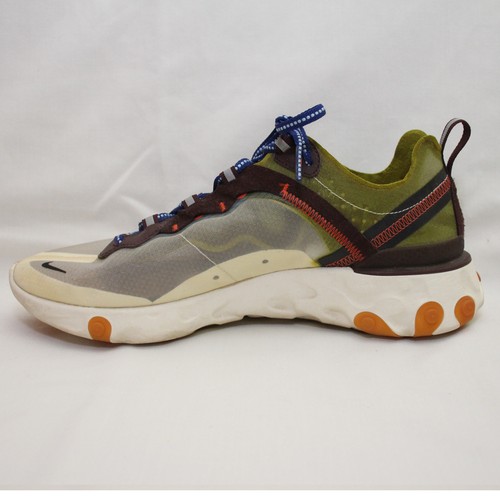 Nike React Element 87 Herren 9,5 Damen 11 Moos/Schwarz-El Dorado-Deep Royal Blue - Bild 8 von 12