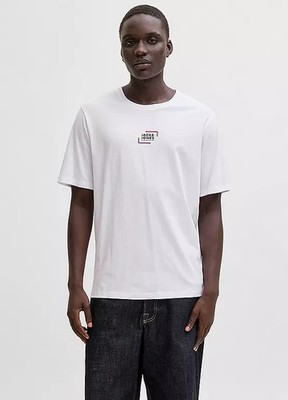 Jack & Jones weißes grafisches Jersey T-Shirt Gr. S neu mit Etikett UVP 12£