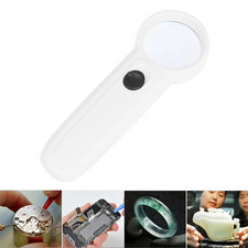 15X Magnifier Magnifying Glass Lens Magnification Fine Work LED Light Handheld