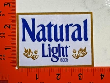 Natural Light Anheuser Busch Beer Iron-On Patch Vintage Logo