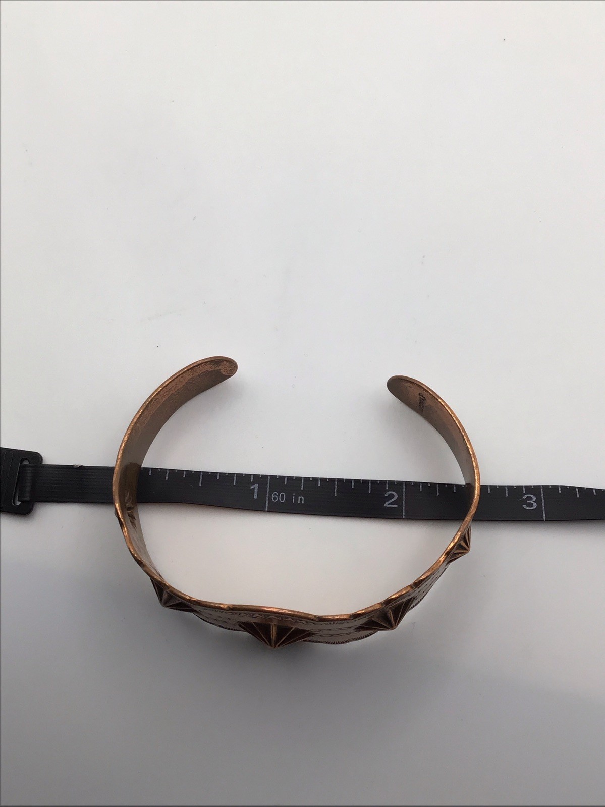 Vintage JP Solid Copper Cuff Bracelet Pacific Jew… - image 9