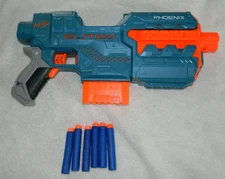 NERF Elite 2.0 Phoenix Motorized Dart Blaster + 6 Dart Clip TESTED