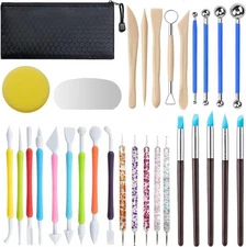 Langqun 31pcs Clay Tools,Pottery Tools Kit,Air Dry Tools,Polymer Clay... 