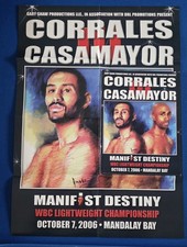 Diego Corrales vs Joel Casamayor III 2006 Official Fight Program With  Poster