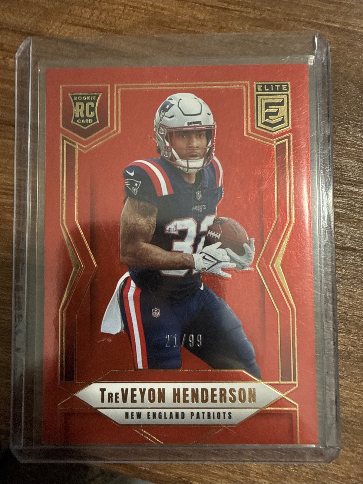 2025 Panini Donruss Elite - Rookies Treveyon Henderson #152 Red /99 (RC)
