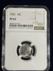 1952 Proof Roosevelt Dime 10c NGC Certified PF67 ⭐️⭐️⭐️⭐️⭐️🔥🔥🔥🔥🔥