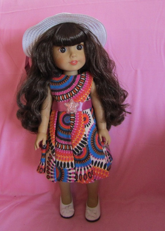 Summer Star Design Dress  & Shoes fit Girl Wisher Doll 14.5 Inch Seller lsful