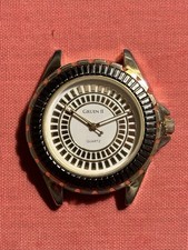 Gruen Men's Watch 40 mm Quartz Black & Gold Tone Steel Wristwatch Working GRT901