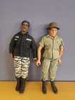 2 Vtg 90s GI Joe Hall Of Fame Action Figures Salker & Marine Incomplete Read