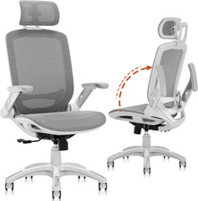Ergonomic Office Chair, High Back Home Desk Chair with Headrest, Flip-Up Arms, 9