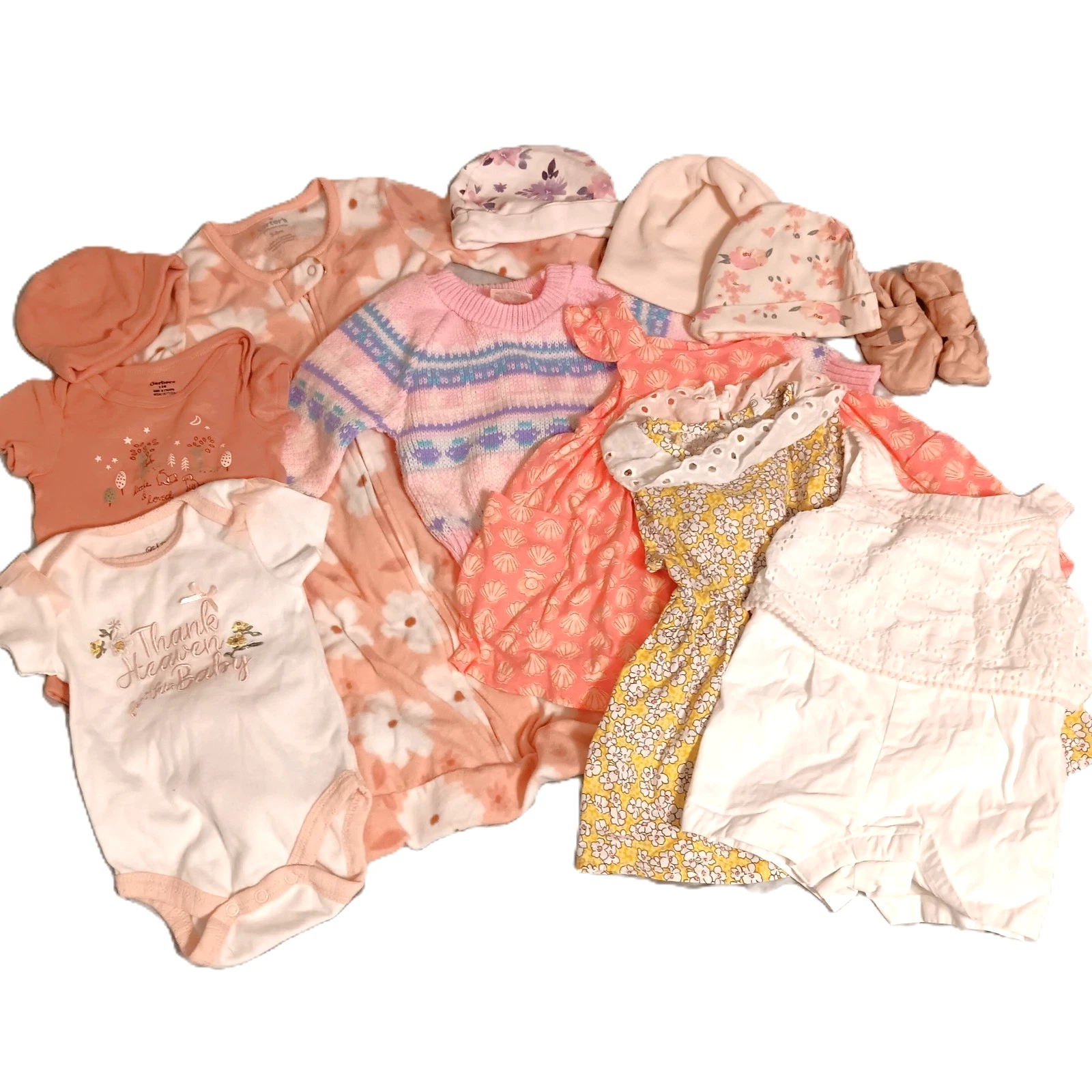 Lot 12pc Baby Girl Clothes 3-6M Janie & Jack Goumi Gap Pima Cotton Bamboo Cozy