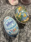 VINTAGE — WHITMANS CHOCOLATE EASTER EGG TIN AND GERMAN PAPER MACHE EASTER EGG — photo 1