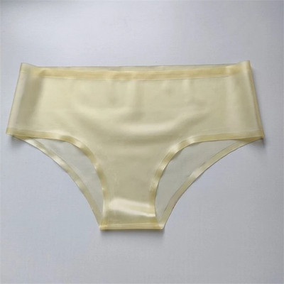 Women Transparent Latex Briefs Shorts Rubber Underwear