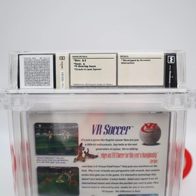 Sega Saturn Game VR SOCCER - WATA GRADED 8.5 A! NEW & Factory Sealed!