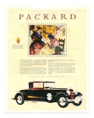 Vintage Packard Auto Poster Wandbild - Elegante Retro Deko Wohndeko
