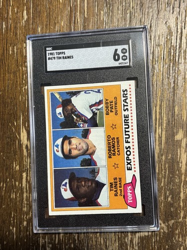 Tim Raines 1981 Topps #479 ROOKIE CARD SGC 6 Montreal Expos Baseball | eBay
