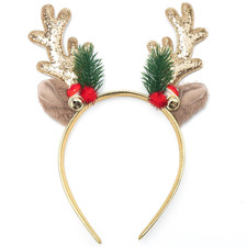 Christmas Headbands Glitter Christmas Elk Antlers Headband Cute Xmas Hair Bands