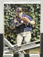 2017 Topps Gold - #/2017 #458 - Hernan Perez - Milwaukee Brewers