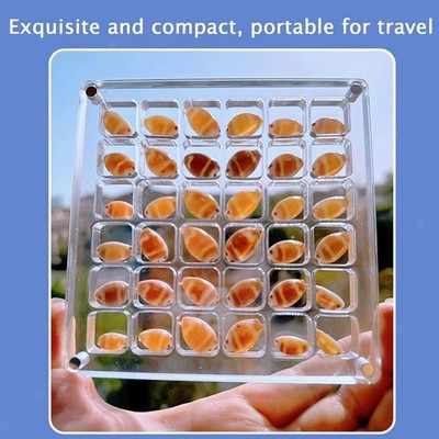 Acryl Muschel Display Box Klar 36 Grids Schmuck Display Fällen Container