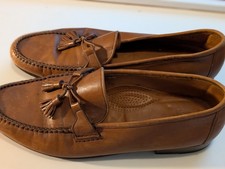 Allen Edmonds Urbino Leather Tassel Loafers Tan/Cognac Size 11.5 Made in Italy