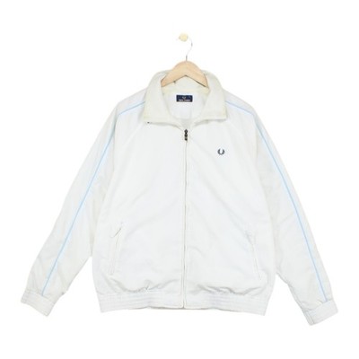 Vintage Fred Perry Track Jacket Mens Size L White 90s