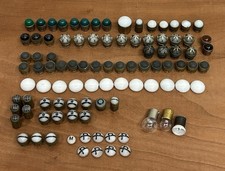 Vintage Glass Top Caps Buttons Motorcycle Car Old Custom Hot Rod Parts Lights
